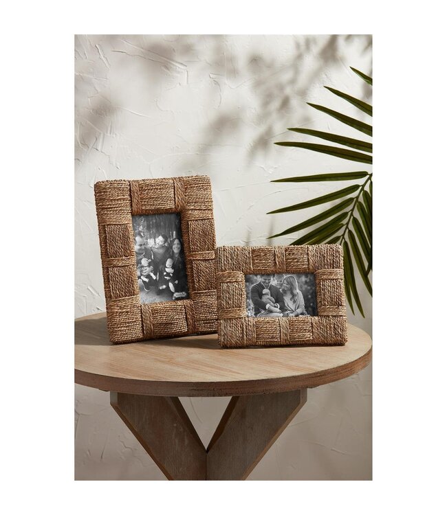 MudPie Natural Seagrass Frame  5x7