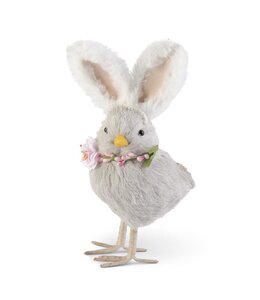 K&K Interiors Gray Chick With Bunny Ears
