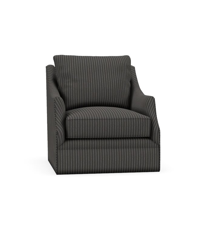 Rowe Furniture Kara Swivel Chair in Onyx