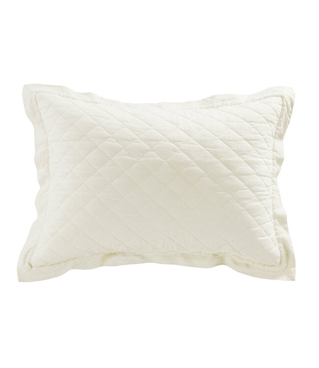 Hiend Accents Linen Cotton Diamond Quilted Pillow Sham