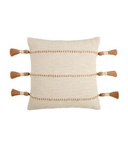 MudPie Square Jute Stripe Pillow