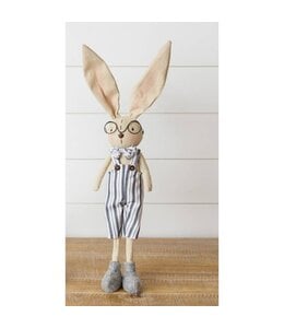Audrey's Striped Overalls Standing Bunny