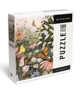 Lantern Press 1000 Piece Puzzle Butterfly Garden