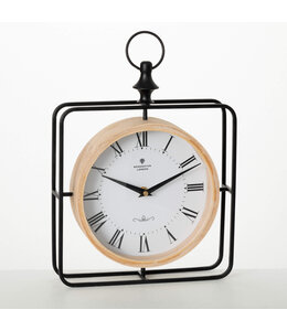 Sullivans Gift Wood & Metal Framed Desk Clock