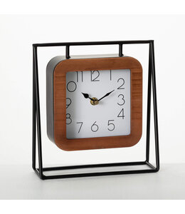 Sullivans Gift Modern Metal Framed Desk Clock