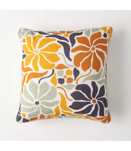 Sullivans Gift Mod Floral Cotton Pillow