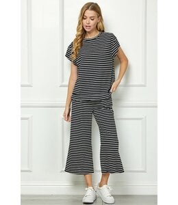See And Be Seen Stripe Knit Cropped Pants