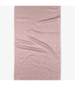 Geometry Patterned in Pink Tea Towel