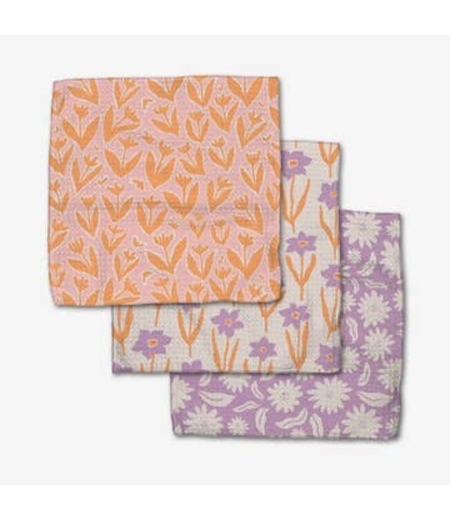 Geometry Spring Flowers Dishcloth