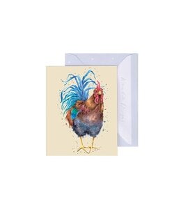 Wrendale Designs 'Colors of the Rainbow' cockerel Enclosure Card