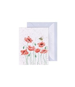 Wrendale Designs 'Poppies and Bee' bee enclosure card