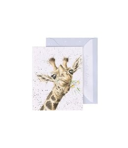 Wrendale Designs 'Flowers' giraffe enclosure card