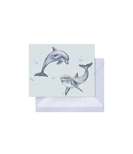 Wrendale Designs 'Flippin Around' dolphin Enclosure Card