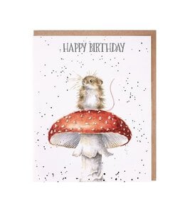 Wrendale Designs 'Birthday Mouse' mouse birthday card