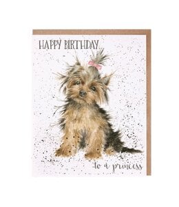 Wrendale Designs 'Princess' Yorkshire terrier birthday card