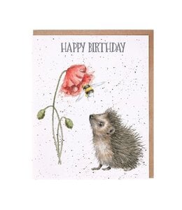 Wrendale Designs 'Birthday Bee' hedgehog Birthday Card