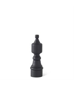 K&K Interiors Black Mango Wood Finial-Small