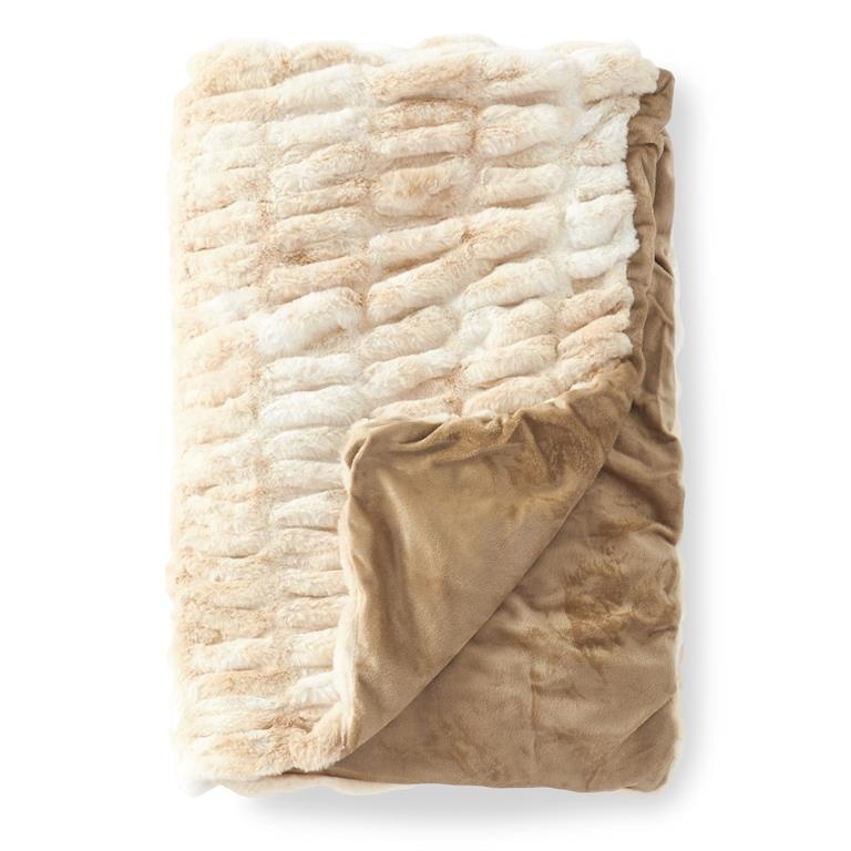 Tan fur throw hotsell