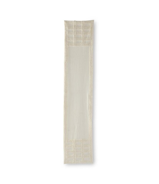 K&K Interiors Cream Knit Table Runner