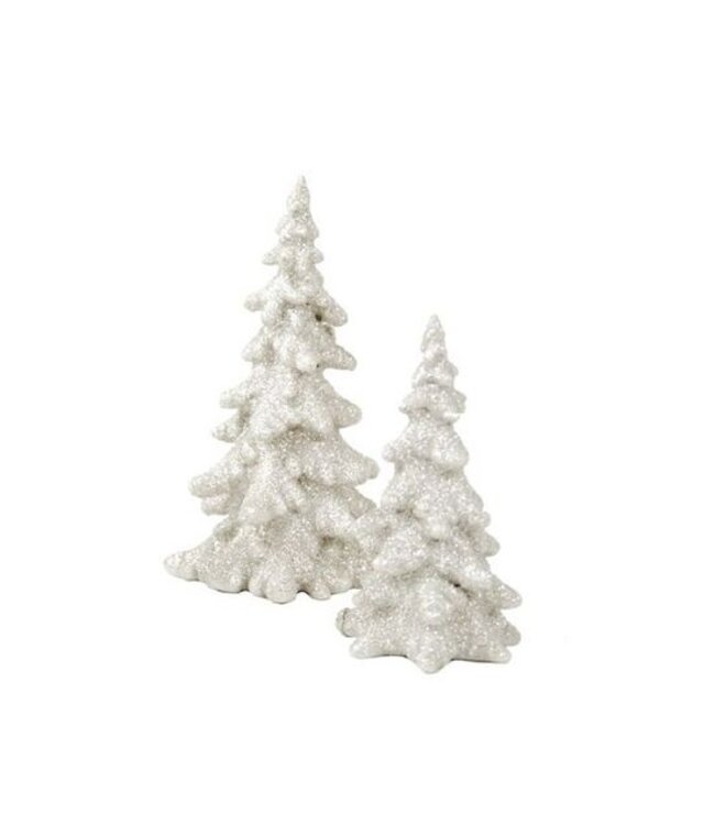 One Hundred 80 Degree Small Champagne Glitter Resin Tree