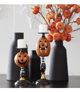 K&K Interiors Large Jack O Lantern Candleholder