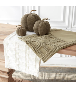 K&K Interiors Green Knit Table Runner