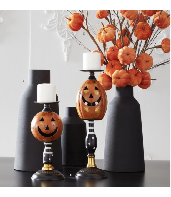 K&K Interiors Small Jack O Lantern Candleholder