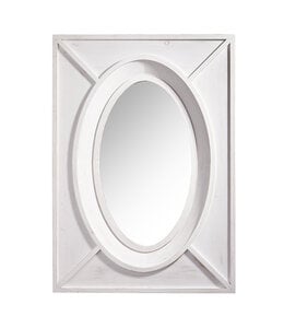 RAZ Imports 42" Rectangular White Mirror Wall Decor