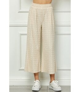 See And Be Seen Glitter Textured Detaip Cropped Pants
