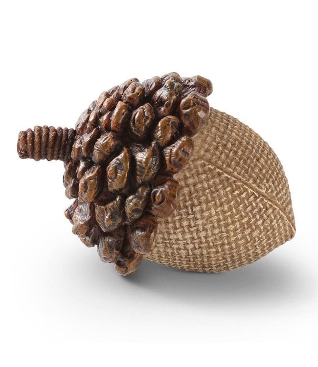 K&K Interiors Light Brown Resin Acorn With Pinecone Top 2.5 Inch