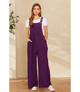 Oddi Solid Button Sling Jumpsuit