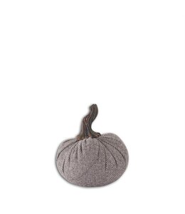 K&K Interiors Gray Thin Stripe Fabric Pumpkin 5 Inch