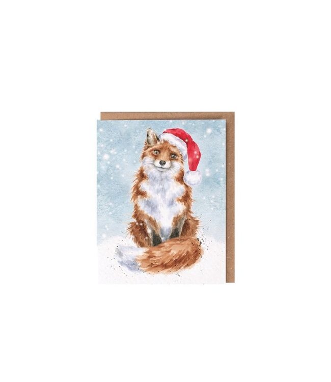 Wrendale Designs Festive Fox Fox enclosure card