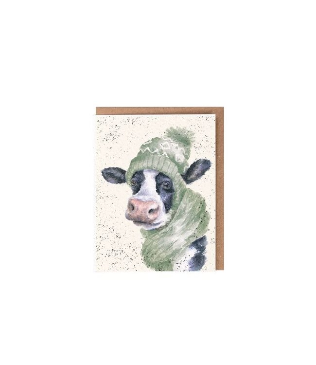 Wrendale Designs Mooo-rry Christmas enclosure card