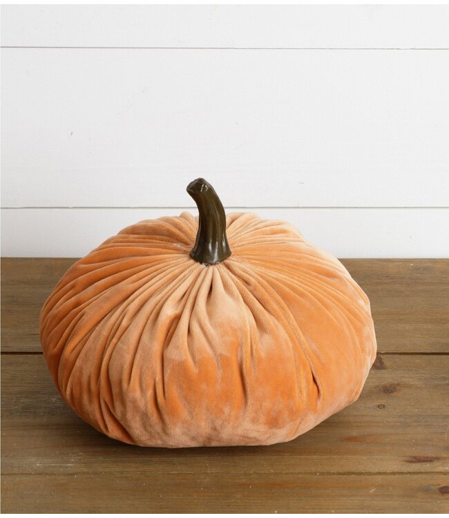 Audrey's Large Orange Velvet Pumpkin