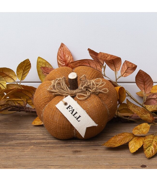 Audrey's Rust Pumpkin with Fabric Tag