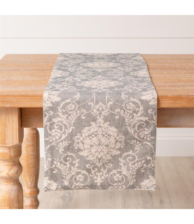 Audrey's Vintage Inspired Print, Dusty Blue Table Runner