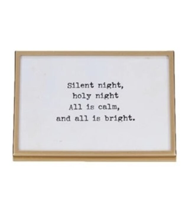 Creative Co-Op Metal & Glass Frame With Easel & Saying, Gold Finish (4x6)