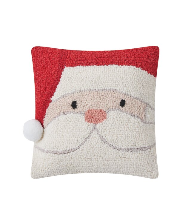 Holiday Santa With Pom Hook Pillow