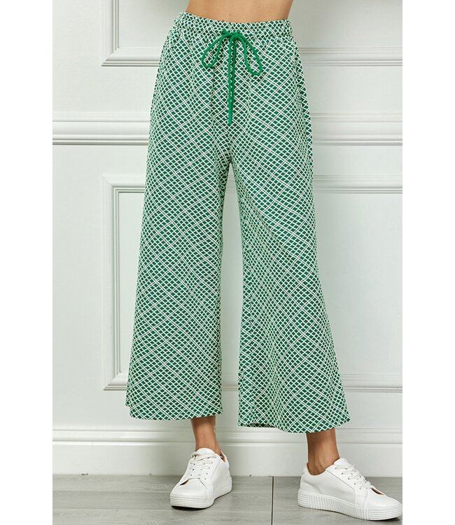 See And Be Seen Cropped Wide Texture Set Pants