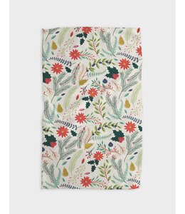 Geometry Branches Pear Light Kitchen Tea Towel