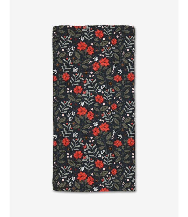 Geometry Holiday Florals Bar Towel