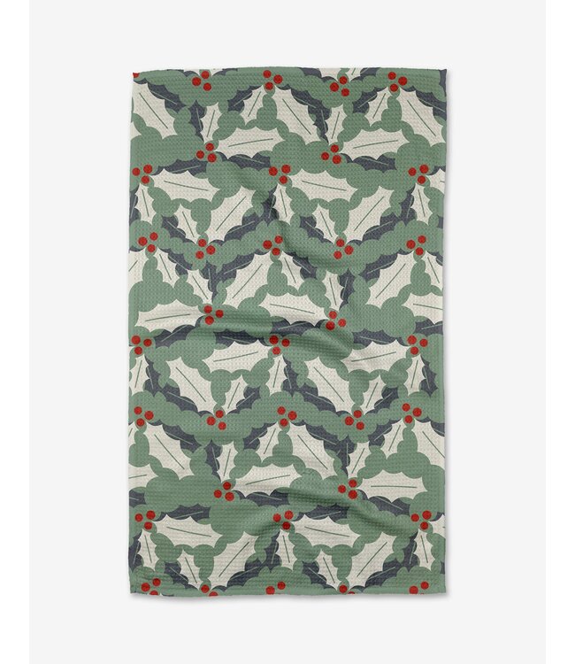 Geometry Holly Jolly Tea Towel