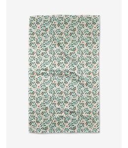 Geometry Merry Berry Cherry Red Tea Towel