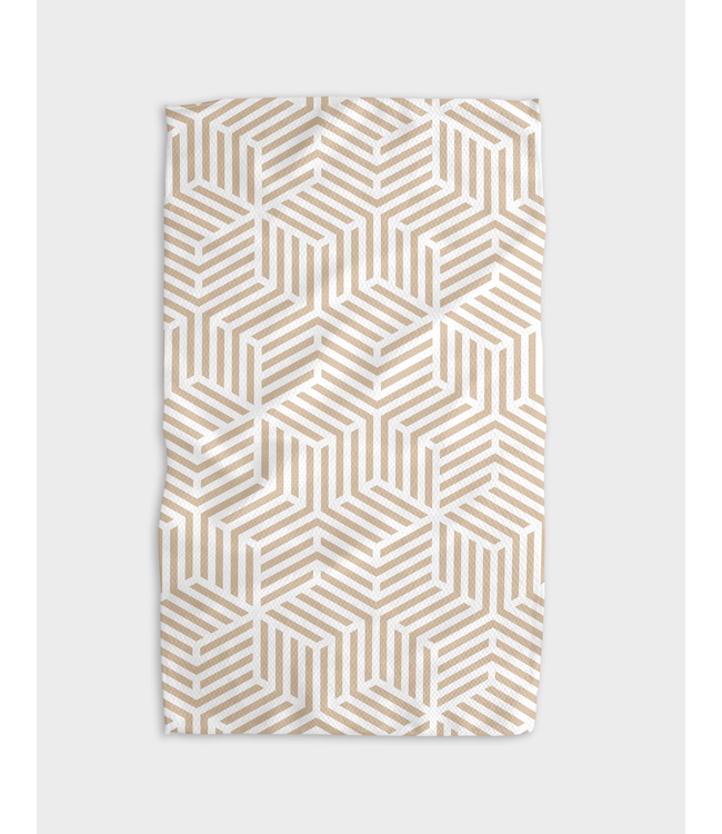 Geometry Stacked Cubes Tea Towel