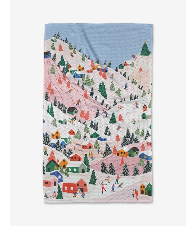 Geometry Winter Holiday Tea Towel