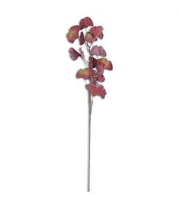 K&K Interiors Burgundy Two-Tone Gingko Stem (30 Inch)