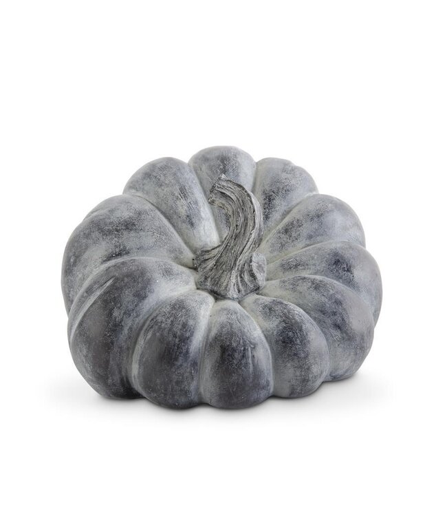 K&K Interiors Gray Whitewashed Resin Lumpy Pumpkin (9 Inch )