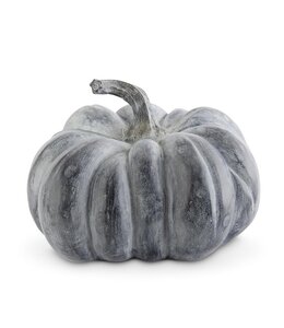 K&K Interiors Gray Whitewashed Resin Lumpy Pumpkin (12.5 Inch )