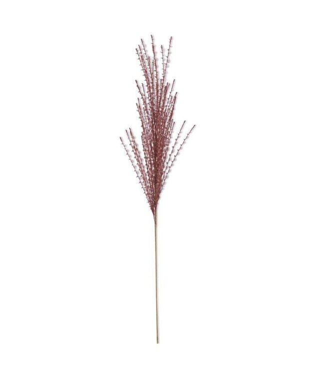 K&K Interiors Burgundy Twisted Eyelash Ribbon Stem